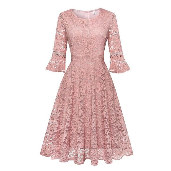 No Brand Dresses & Skirts - Women Wedding Dress Lace Bridesmaid Vintage Formal Cocktail Party Swing Dresses